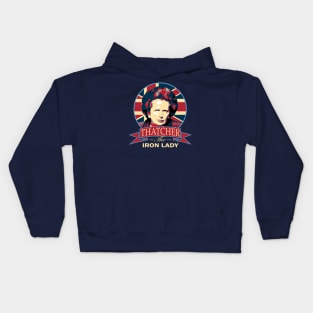 Margaret Thatcher The Iron Lady Kids Hoodie